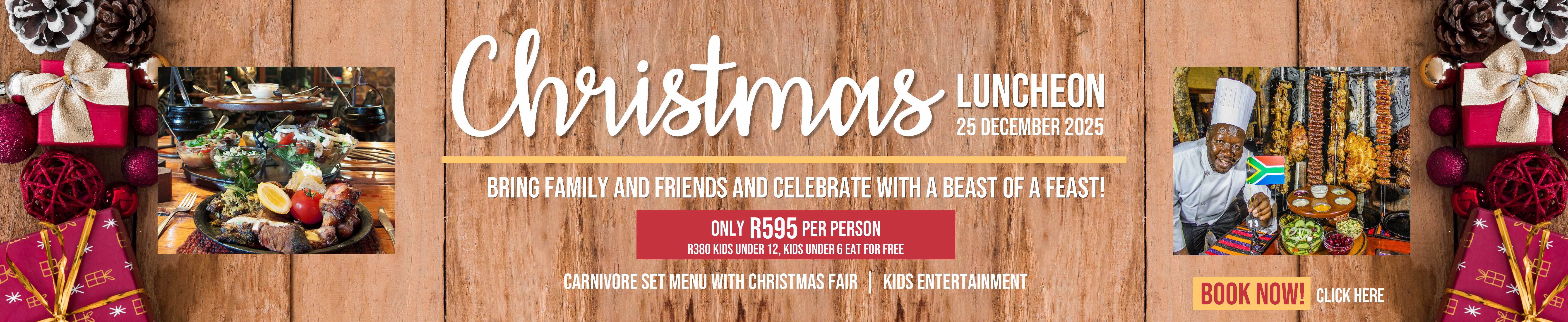 Carnivore Restaurant Christmas Lunch in Muldersdrift Gauteng